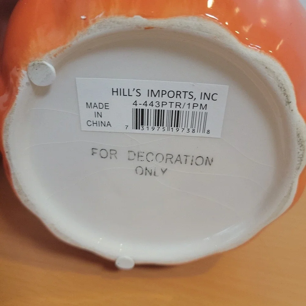 Ceramic Pumpkin‎ Lot of 4 Small Decorative Pumpkins FTD Planters Novelty Items